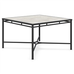 Emeline Albarium Dekton Black Iron Outdoor Dining Table - 48"|