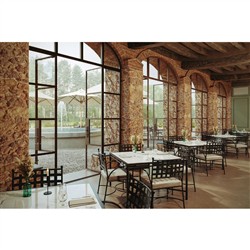 Emeline Cream Upholstered Black Iron Outdoor Dining Arm Chair|