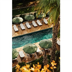 Emeline Cream Upholstered Black Iron Outdoor Chaise Lounge|