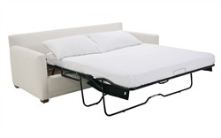 Weybridge Heathered Ivory Performance Bench Cushion Sleeper Sofa - 75Gǥ|