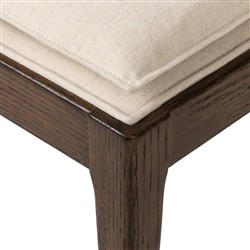 Tina Modern Beige Performance Dark Brown Oak Wood Cane Dining Chair|