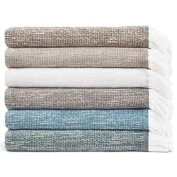 Haleigh White Sunbrella Crosshatch Textured Indoor / Outdoor Throw Blanket|