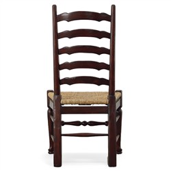 Ezra Updated Traditional Brown Wood Woven Dining Side Chair|