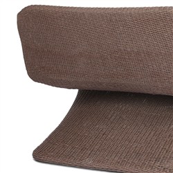Ivanna Coastal Beach Dark Brown Woven Wicker Outdoor Dining Bench|