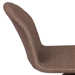 Ivanna Coastal Beach Dark Brown Woven Wicker Outdoor Dining Chair|