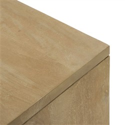 Emilie Coastal Beach Natural Cane Mango Wood Sideboard|