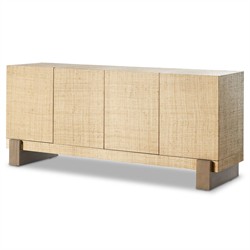 Sienna Modern Classic Beige Raffia Sideboard|
