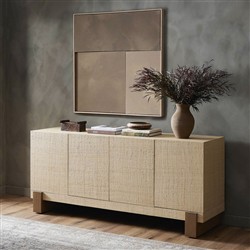 Sienna Modern Classic Beige Raffia Sideboard|