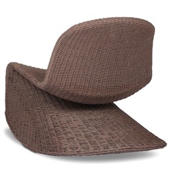 Ivanna Coastal Beach Dark Brown Woven Wicker Outdoor Rocking Chair|