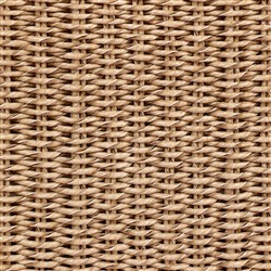 Sophie Coastal Beach White Upholstered Brown Teak Woven Outdoor Sofa - 76"|