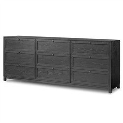 Clarence Modern Classic Black Oak Dresser|