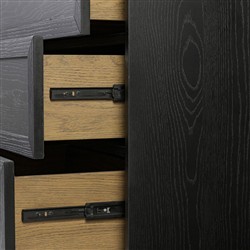 Clarence Modern Classic Black Oak Dresser|