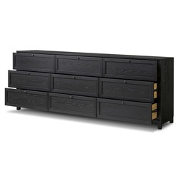 Clarence Modern Classic Black Oak Dresser|