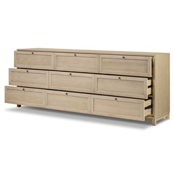 Clarence Modern Classic Light Brown Oak Dresser|