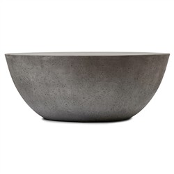 Bruce Modern Classic Grey Concrete Round Drum Outdoor Coffee Table|