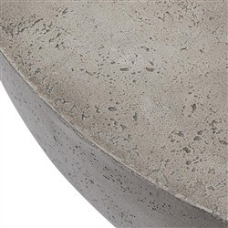 Bruce Modern Classic Grey Concrete Round Drum Outdoor Coffee Table|