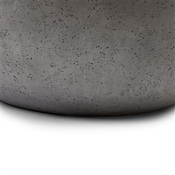 Bruce Modern Classic Grey Concrete Round Drum Outdoor Coffee Table|