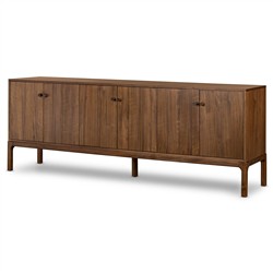 Nery Rustic Lodge Brown Walnut Wood Sideboard|
