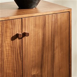 Nery Rustic Lodge Brown Walnut Wood Sideboard|
