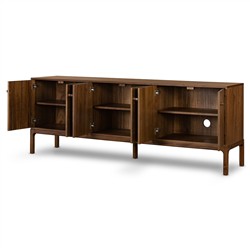 Nery Rustic Lodge Brown Walnut Wood Sideboard|