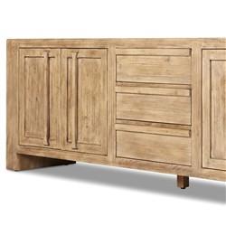 Nerin Coastal Beach Distressed Brown Wood Sideboard|