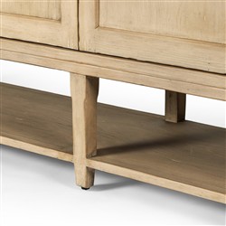 Miles Updated Traditional Aged Brown Wood Sideboard|