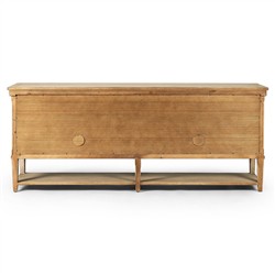 Miles Updated Traditional Aged Brown Wood Sideboard|