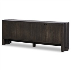 Olson Rustic Lodge Dark Brown Oak Wood Sideboard|