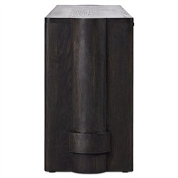 Olson Rustic Lodge Dark Brown Oak Wood Sideboard|