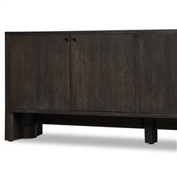 Olson Rustic Lodge Dark Brown Oak Wood Sideboard|
