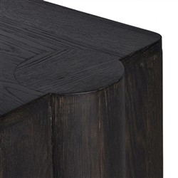 Olson Rustic Lodge Dark Brown Oak Wood Sideboard|