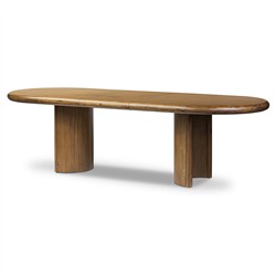 Paris Rustic Lodge Brown Acacia Oval Extendable Dining Table - 84-104"|