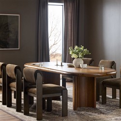 Paris Rustic Lodge Brown Acacia Oval Extendable Dining Table - 84-104"|