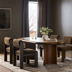 Paris Rustic Lodge Brown Acacia Oval Extendable Dining Table - 84-104"|