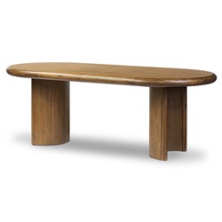 Paris Rustic Lodge Brown Acacia Oval Extendable Dining Table - 84-104"|