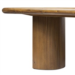 Paris Rustic Lodge Brown Acacia Oval Extendable Dining Table - 84-104"|