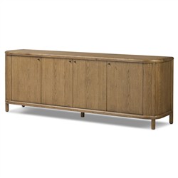 Bonnie Rustic Lodge Brown Oak Sideboard|