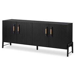 Matthew Modern Classic Black Oak Wood Sideboard|