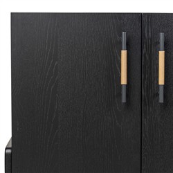 Matthew Modern Classic Black Oak Wood Sideboard|