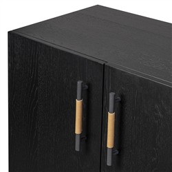 Matthew Modern Classic Black Oak Wood Sideboard|