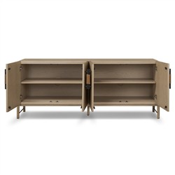 Matthew Modern Classic Brown Oak Wood Sideboard|