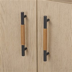 Matthew Modern Classic Brown Oak Wood Sideboard|