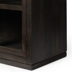 Harvey Updated Traditional Brown Oak Arched Display Cabinet|