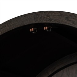 Harvey Updated Traditional Brown Oak Arched Display Cabinet|