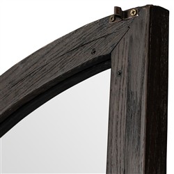 Harvey Updated Traditional Brown Oak Arched Display Cabinet|