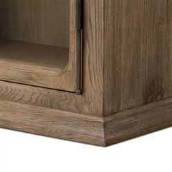Dawson Updated Traditional Brown Oak Display Cabinet|