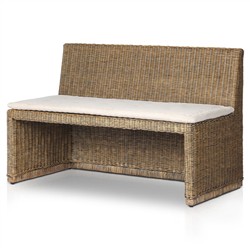Senna Broadway Dune Linen Woven Dining Bench - 49"|