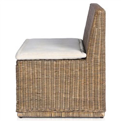 Senna Broadway Dune Linen Woven Dining Bench - 49"|