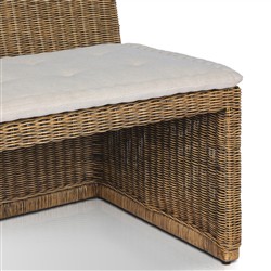 Senna Broadway Dune Linen Woven Dining Bench - 49"|