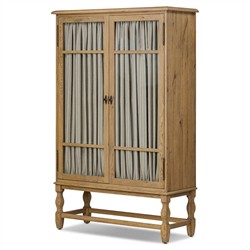 Finley Aged Smoked Oak Wood Cabinet|